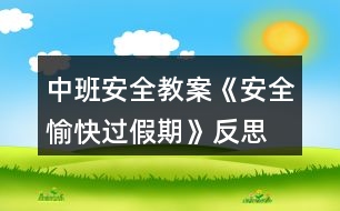 中班安全教案《安全、愉快過(guò)假期》反思