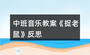 中班音樂教案《捉老鼠》反思