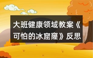 大班健康領(lǐng)域教案《可怕的冰窟窿》反思