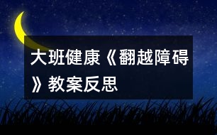 大班健康《翻越障礙》教案反思