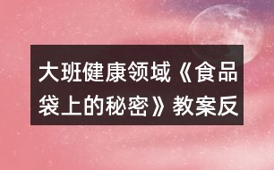 大班健康領域《食品袋上的秘密》教案反思