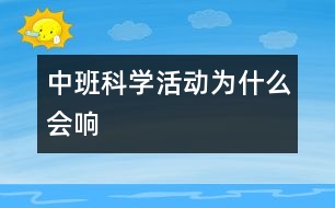 中班科學活動：為什么會響