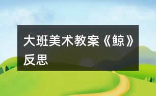 大班美術(shù)教案《鯨》反思