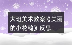 大班美術教案《美麗的小花鴨》反思