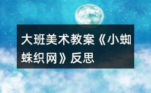 大班美術(shù)教案《小蜘蛛織網(wǎng)》反思