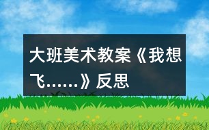 大班美術教案《我想飛……》反思