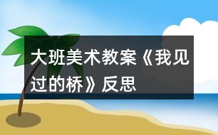 大班美術教案《我見過的橋》反思
