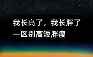 我長高了，我長胖了―區(qū)別高矮、胖瘦