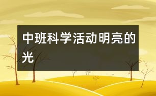 中班科學(xué)活動(dòng)：明亮的光