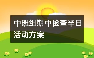 中班組期中檢查半日活動方案