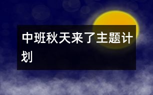 中班“秋天來了”主題計劃