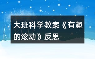 大班科學教案《有趣的滾動》反思