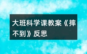 大班科學課教案《摔不到》反思