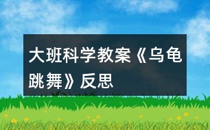 大班科學教案《“烏龜”跳舞》反思