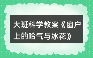 大班科學(xué)教案《窗戶上的哈氣與冰花》