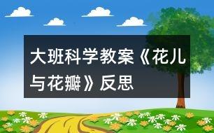 大班科學教案《花兒與花瓣》反思