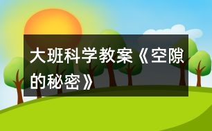 大班科學(xué)教案《空隙的秘密》