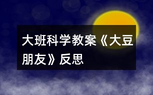 大班科學教案《大豆朋友》反思