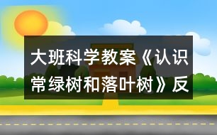 大班科學教案《認識常綠樹和落葉樹》反思