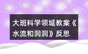 大班科學領域教案《水流和洞洞》反思