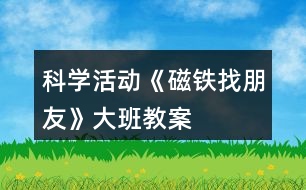 科學活動《磁鐵找朋友》大班教案