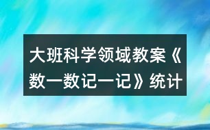 大班科學領(lǐng)域教案《數(shù)一數(shù)記一記》統(tǒng)計