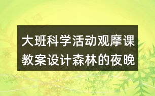 大班科學(xué)活動(dòng)觀摩課教案設(shè)計(jì)森林的夜晚