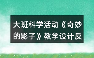 大班科學(xué)活動《奇妙的影子》教學(xué)設(shè)計反思