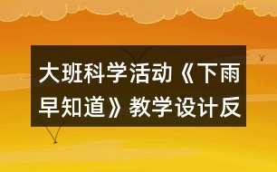 大班科學(xué)活動(dòng)《下雨早知道》教學(xué)設(shè)計(jì)反思