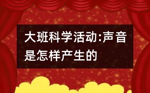 大班科學(xué)活動:聲音是怎樣產(chǎn)生的