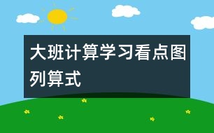 大班計(jì)算學(xué)習(xí)看點(diǎn)圖列算式