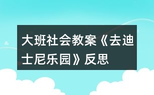 大班社會(huì)教案《去迪士尼樂園》反思