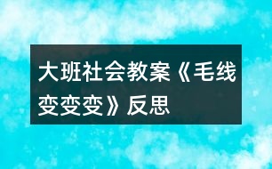 大班社會教案《毛線變變變》反思