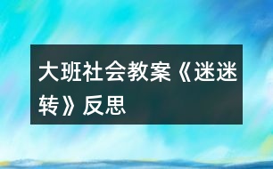 大班社會(huì)教案《迷迷轉(zhuǎn)》反思