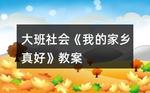 大班社會(huì)《我的家鄉(xiāng)真好》教案