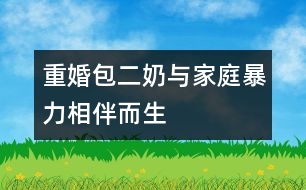 重婚包二奶與家庭暴力相伴而生