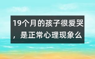 19個(gè)月的孩子很愛(ài)哭，是正常心理現(xiàn)象么