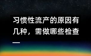 習(xí)慣性流產(chǎn)的原因有幾種，需做哪些檢查――郁凱明回答