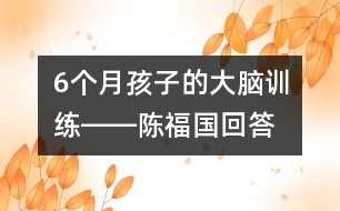 6個(gè)月孩子的大腦訓(xùn)練――陳福國回答