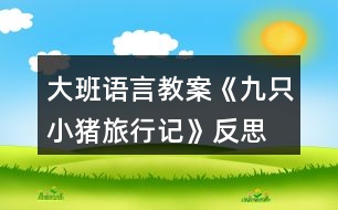 大班語(yǔ)言教案《九只小豬旅行記》反思