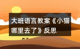 大班語(yǔ)言教案《小貓哪里去了》反思