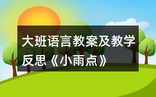 大班語(yǔ)言教案及教學(xué)反思《小雨點(diǎn)》