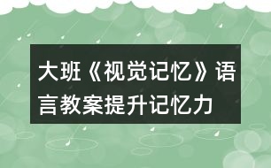 大班《視覺記憶》語言教案提升記憶力