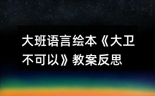 大班語言繪本《大衛(wèi),不可以》教案反思