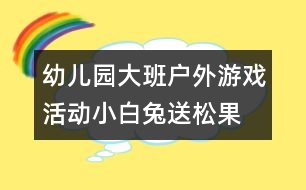 幼兒園大班戶外游戲活動：小白兔送松果