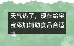 天氣熱了，現(xiàn)在給寶寶添加輔助食品合適嗎