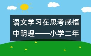 語文學(xué)習(xí)：在思考感悟中明理――小學(xué)二年級語文課《我必須去》的教學(xué)設(shè)計(jì)