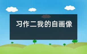 習(xí)作二：我的自畫像