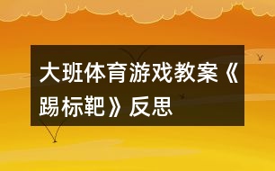 大班體育游戲教案《踢標靶》反思