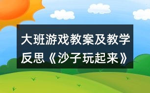 大班游戲教案及教學反思《沙子玩起來》